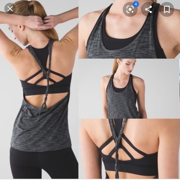 lululemon athletica Tops - Lululemon Twist and Toil Tank Heathered Black